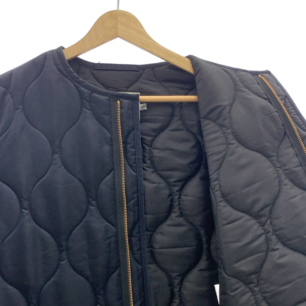 [狀況極佳] 傳統風衣 | ARKLEY 拉鍊絎縫長外套 | XS | 深海軍藍 | 女款