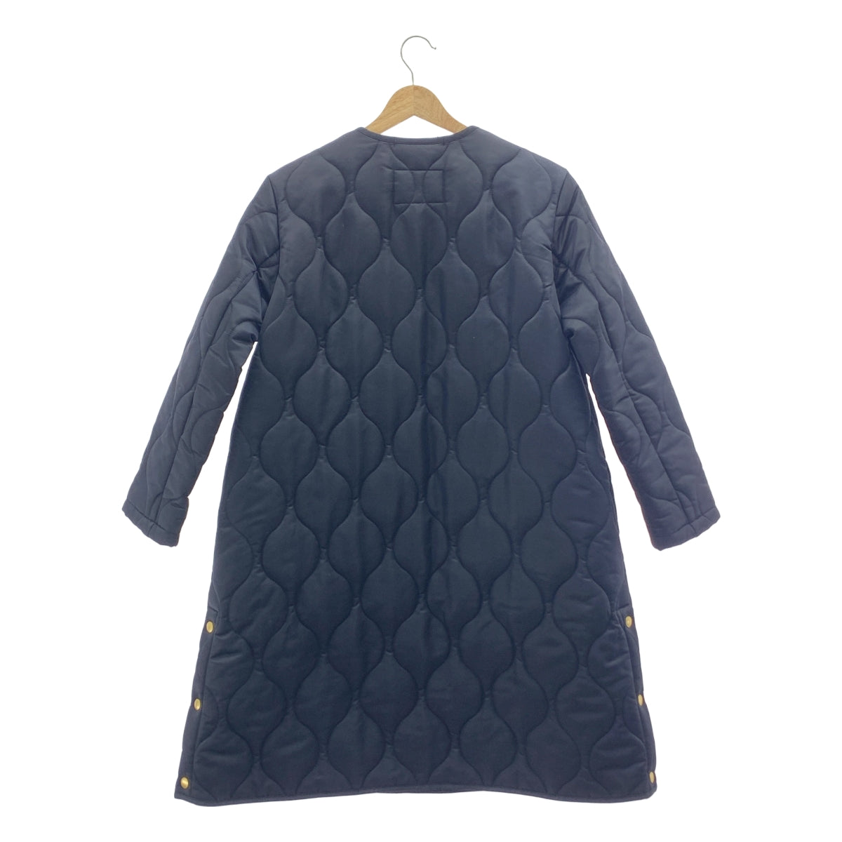 [狀況極佳] 傳統風衣 | ARKLEY 拉鍊絎縫長外套 | XS | 深海軍藍 | 女款