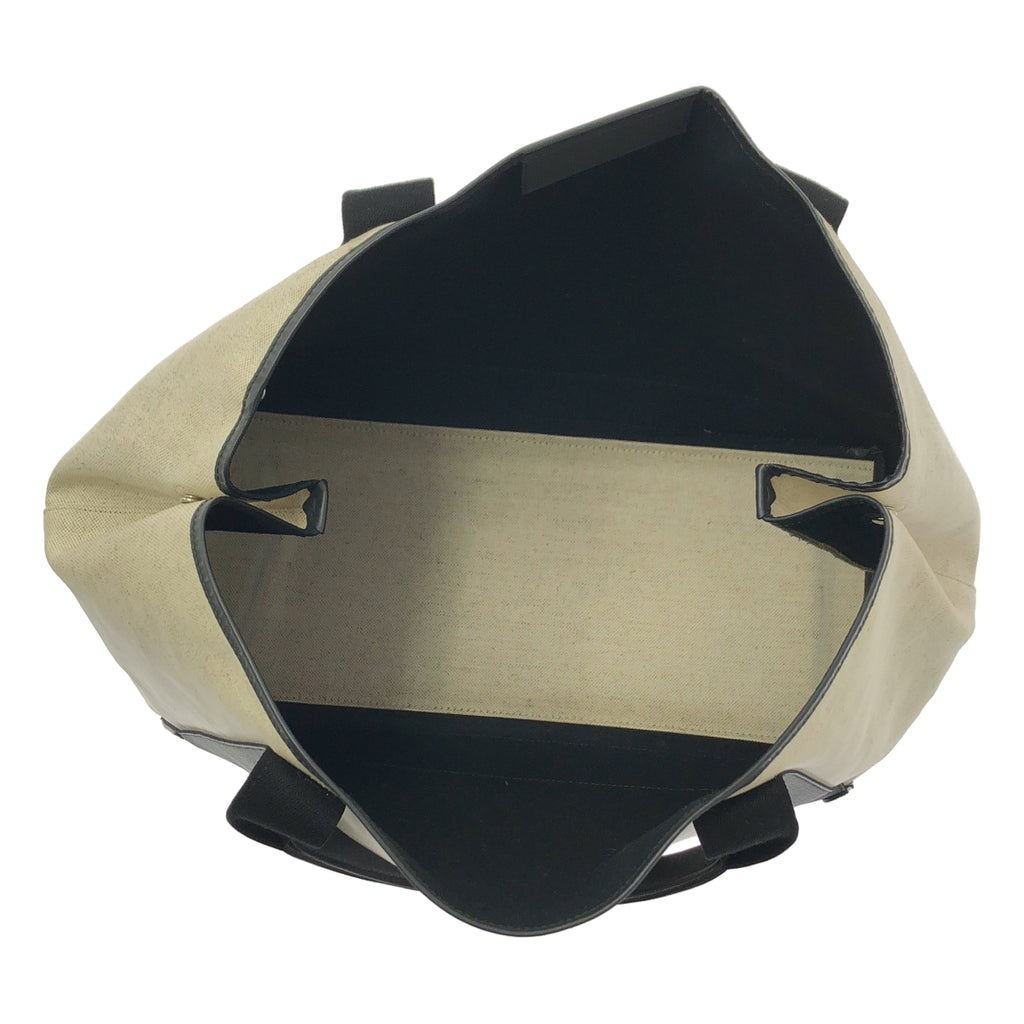 BALENCIAGA / バレンシアガ | ネイビー カバス M コーティング キャンバス ロゴ トートバッグ 339936 |