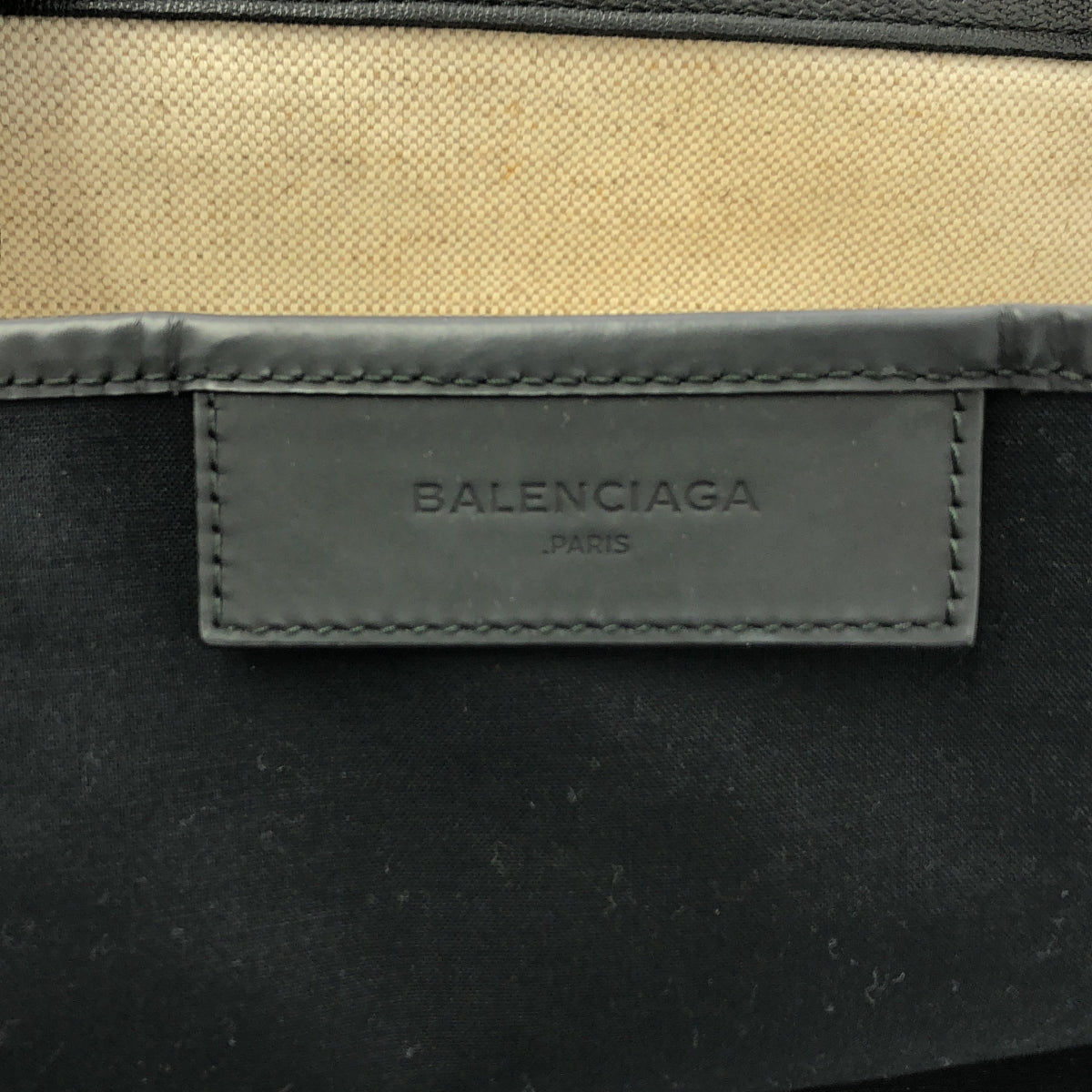 BALENCIAGA / バレンシアガ | ネイビー カバス M コーティング キャンバス ロゴ トートバッグ 339936 |
