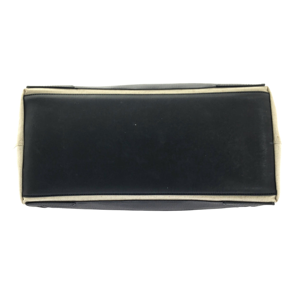 BALENCIAGA / バレンシアガ | ネイビー カバス M コーティング キャンバス ロゴ トートバッグ 339936 |