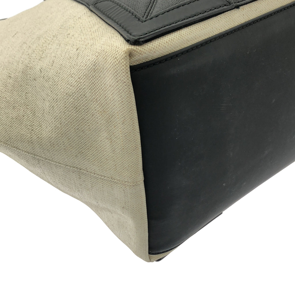 BALENCIAGA / バレンシアガ | ネイビー カバス M コーティング キャンバス ロゴ トートバッグ 339936 |