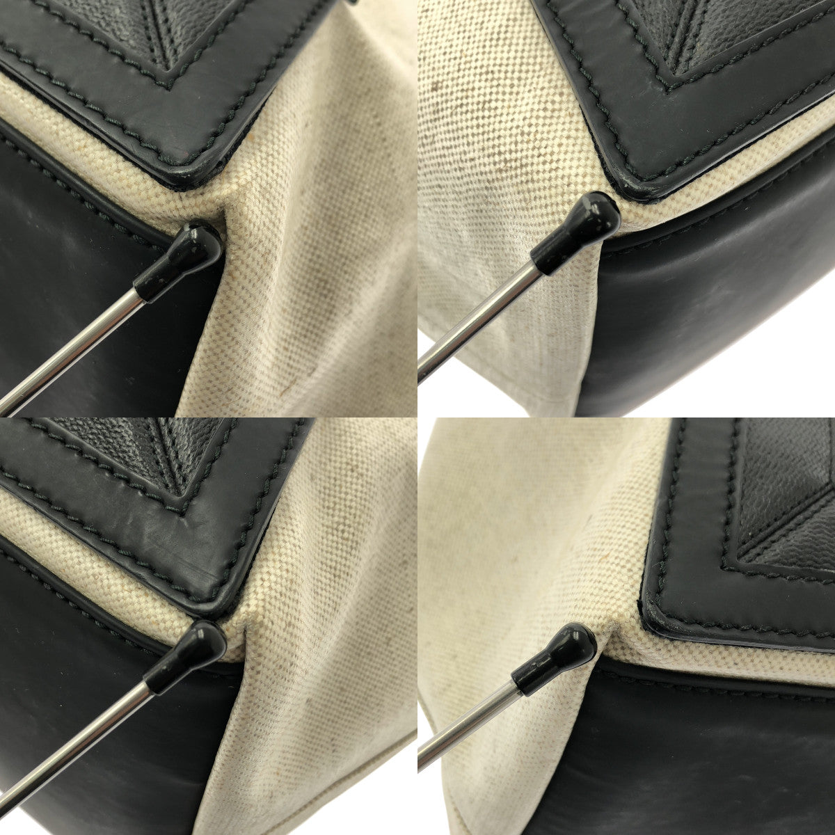 BALENCIAGA / バレンシアガ | ネイビー カバス M コーティング キャンバス ロゴ トートバッグ 339936 |