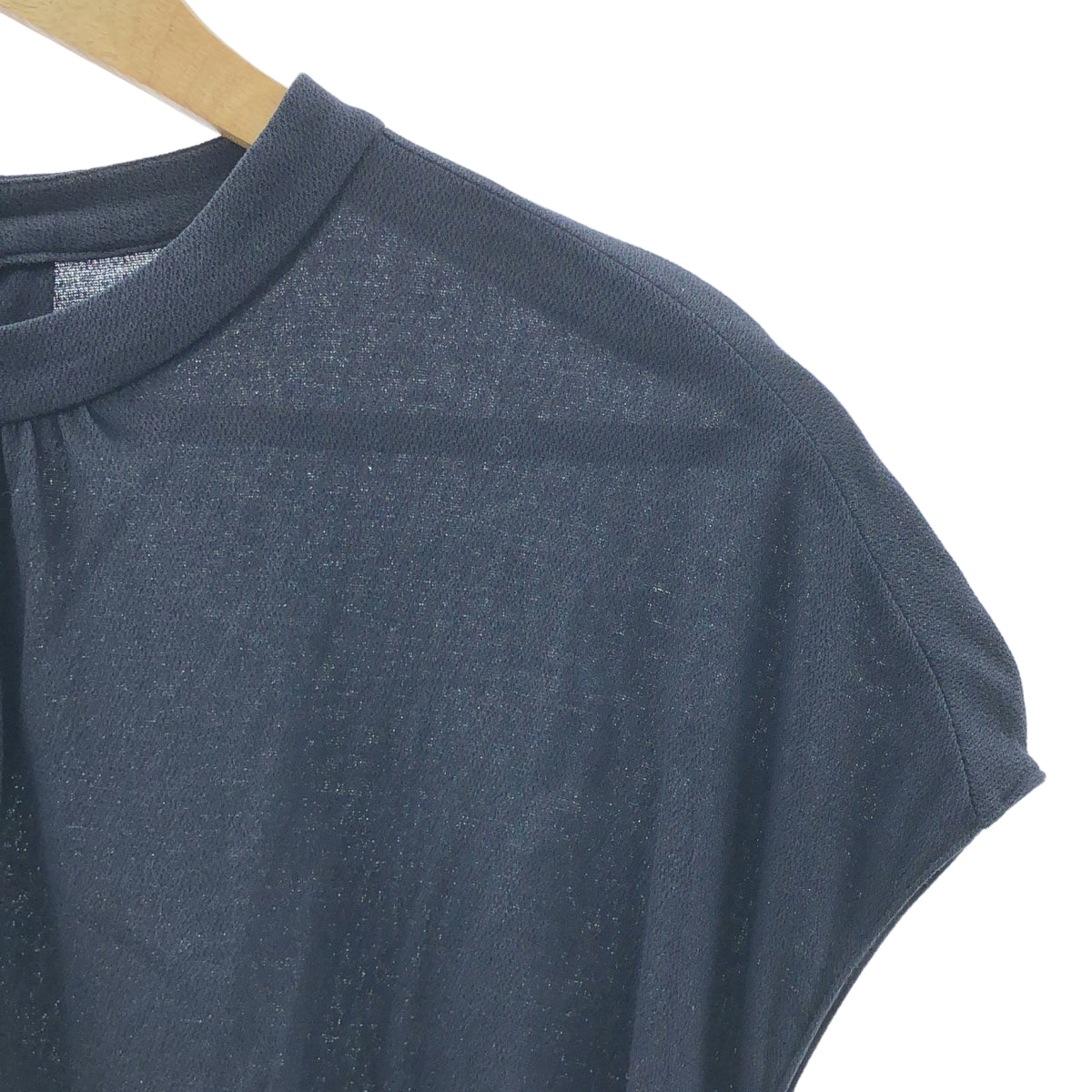 Tomorrowland BALLSEY | 腰繫法式袖棉質洋裝 | 34號 | 海軍藍 | 女款