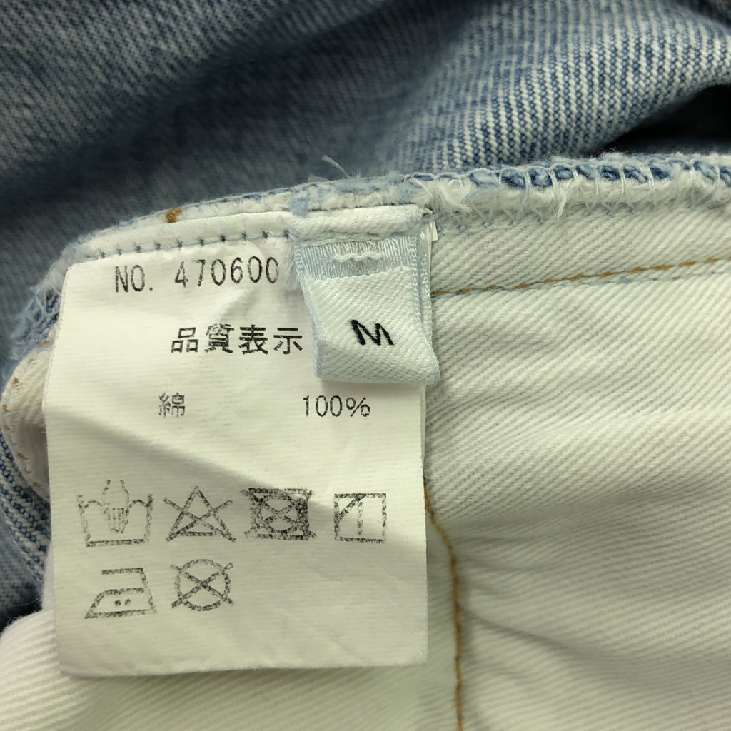 NOWOS / 노워스 | 페인트 가공 패치 워크 데님 팬츠 | M | 인디고 | 여성