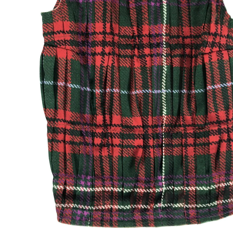 COMME des GARCONS / コムデギャルソン | 2024SS | チェック プリント カットオフ ギャザー トップス | XS | レディース