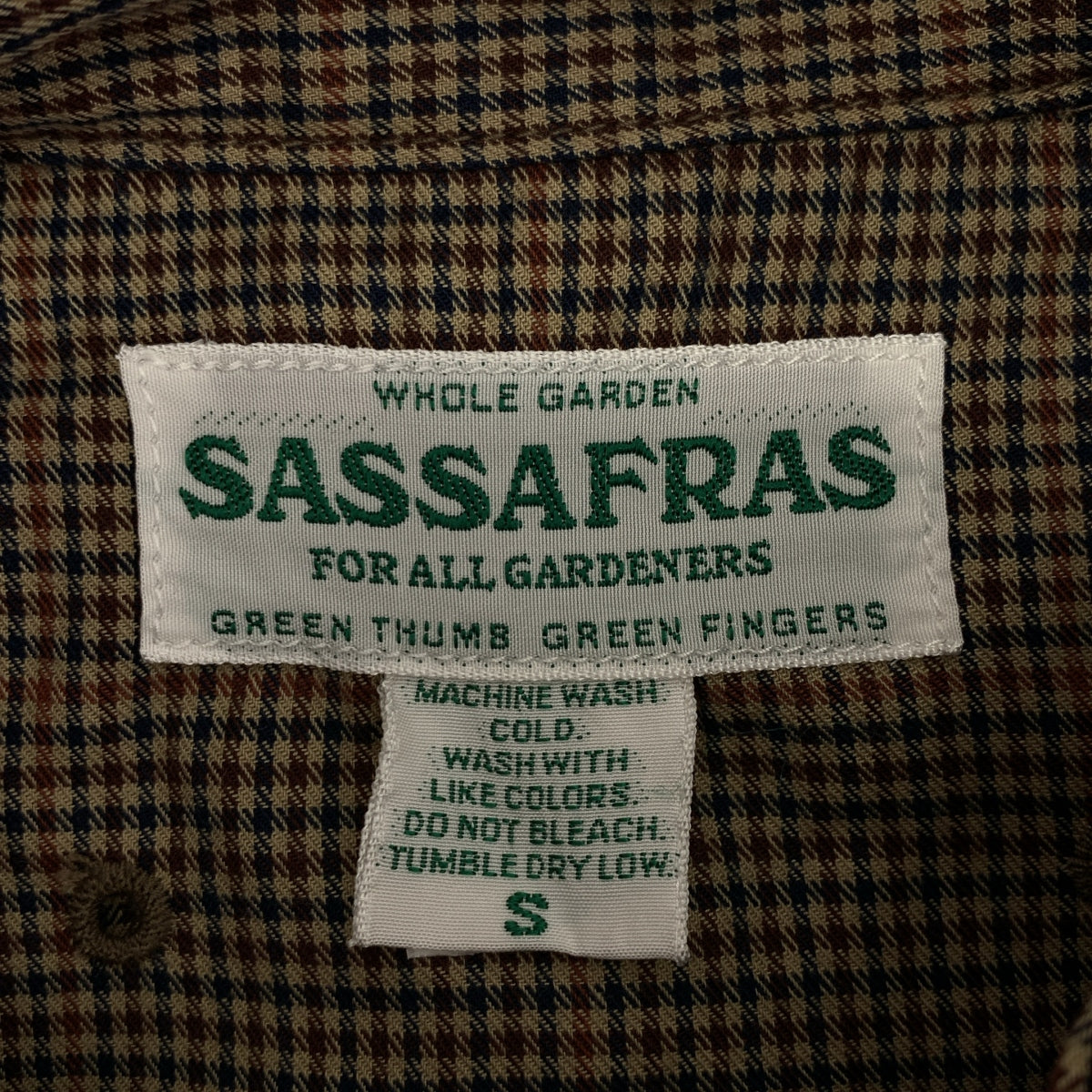 SASSAFRAS / ササフラス | コットン チェック ボタンダウンシャツ | S | メンズ