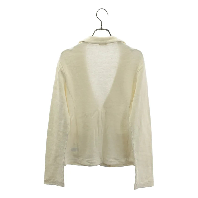 GALERIE VIE / ギャルリーヴィー | リネン シルク ニット ジャケット | 1 | オフホワイト | レディース