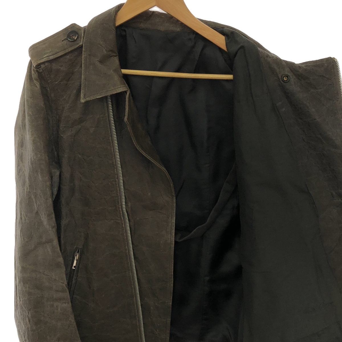 Rick Owens / リックオウエンス | STOOGES ラムレザー バイカー ダブル ライダースジャケット | M | メンズ