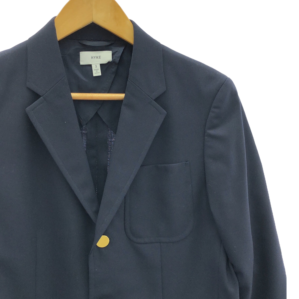 HYKE | Navy blazer with gold buttons, tailored jacket | 3 | Women's