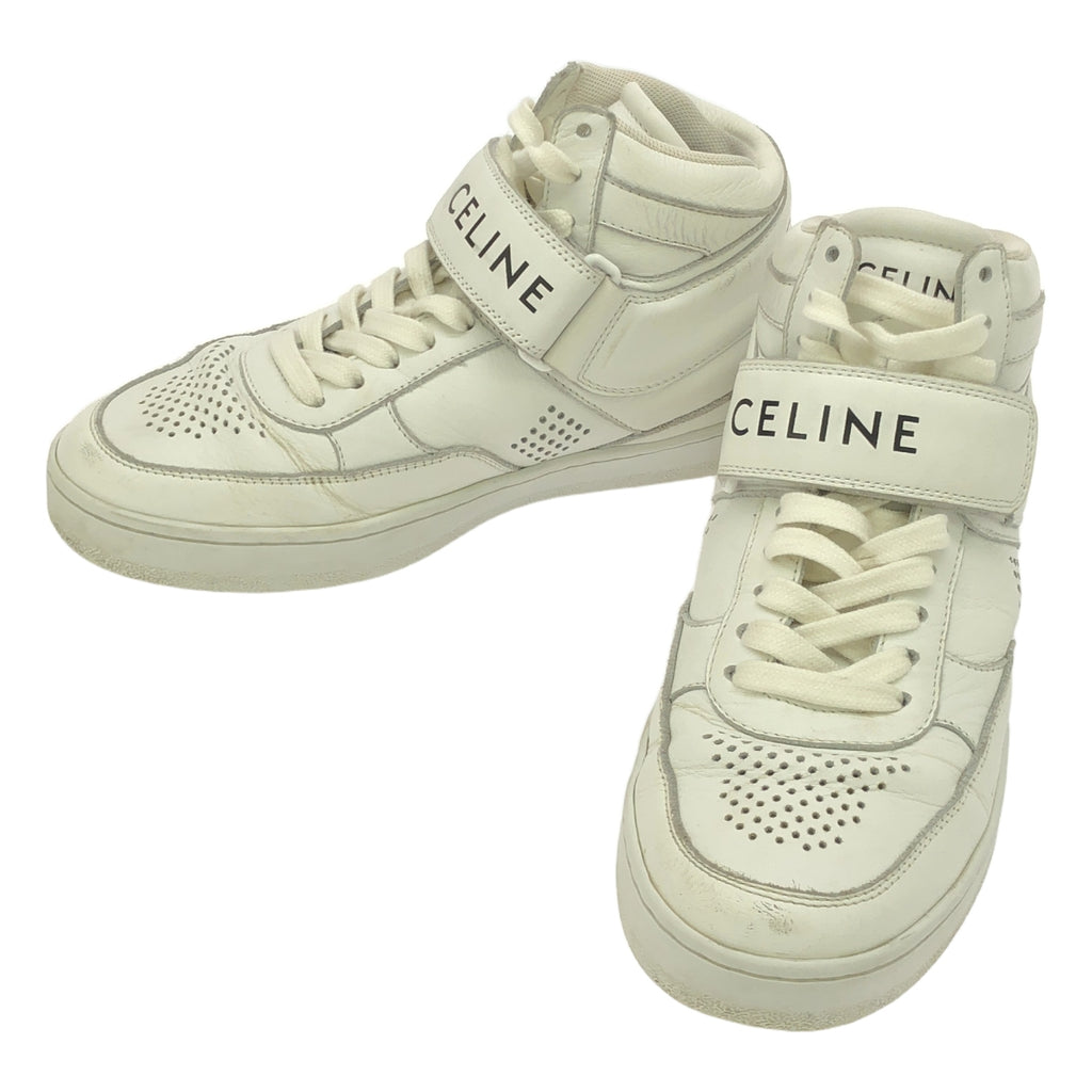 席琳 | Z TRAINER CT-03 皮革高筒運動鞋 |尺寸 35 |白色 |女性的