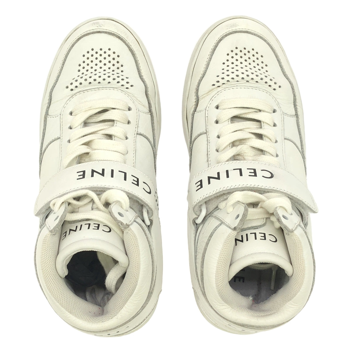 CELINE / セリーヌ | Z TRAINER CT-03 レザー ハイカットスニーカー | 35 | ホワイト | レディース
