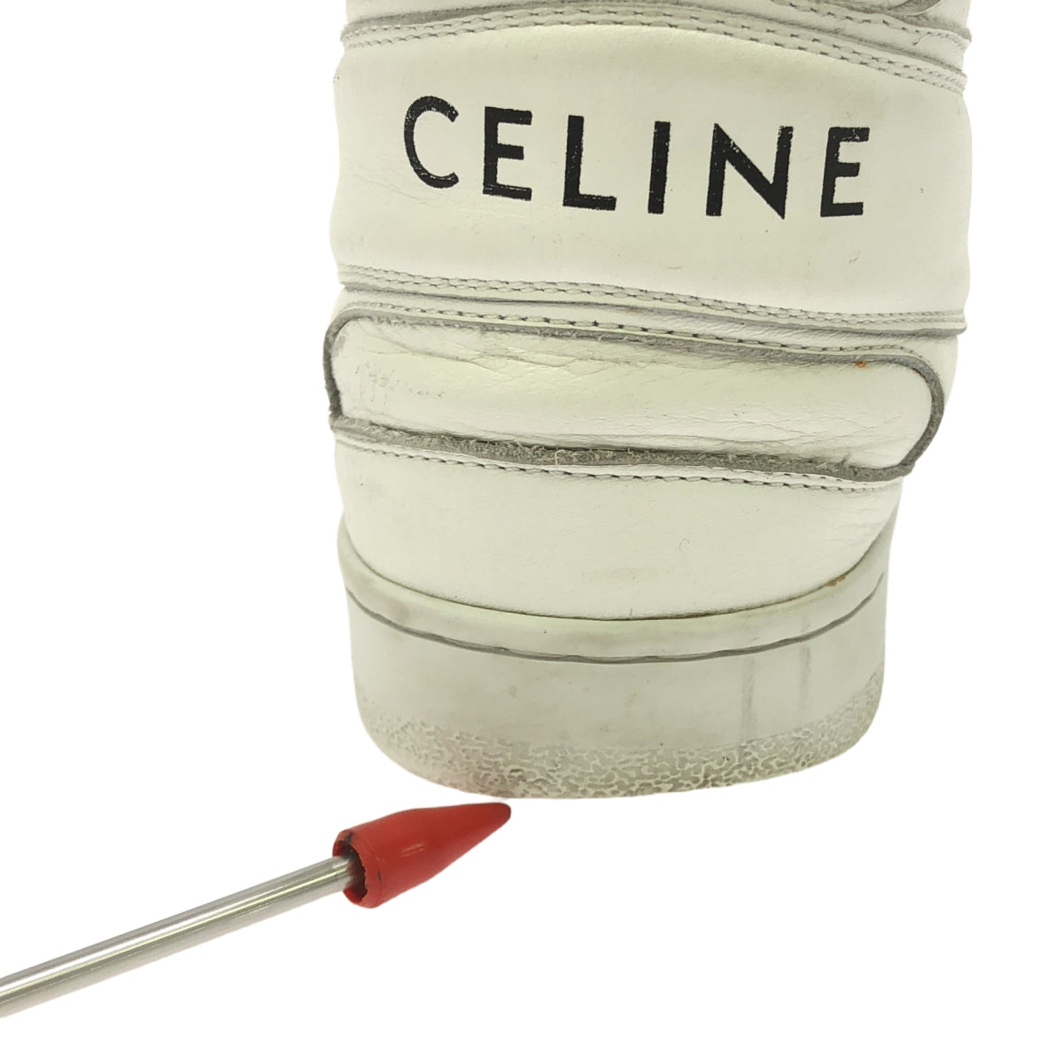 CELINE / セリーヌ | Z TRAINER CT-03 レザー ハイカットスニーカー | 35 | ホワイト | レディース