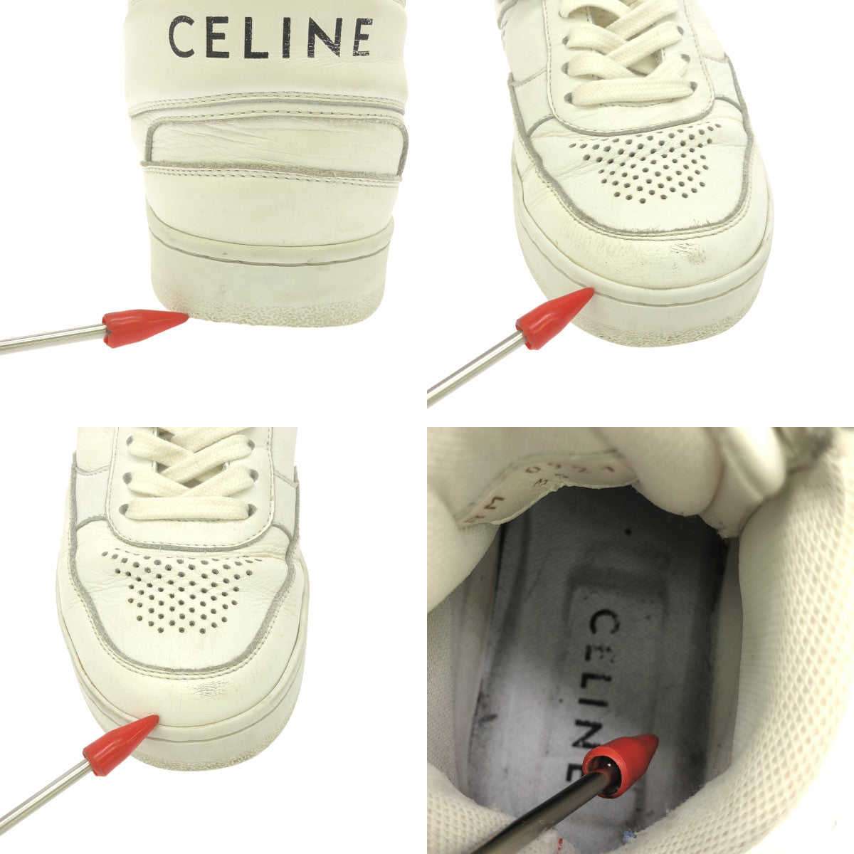 CELINE / セリーヌ | Z TRAINER CT-03 レザー ハイカットスニーカー | 35 | ホワイト | レディース