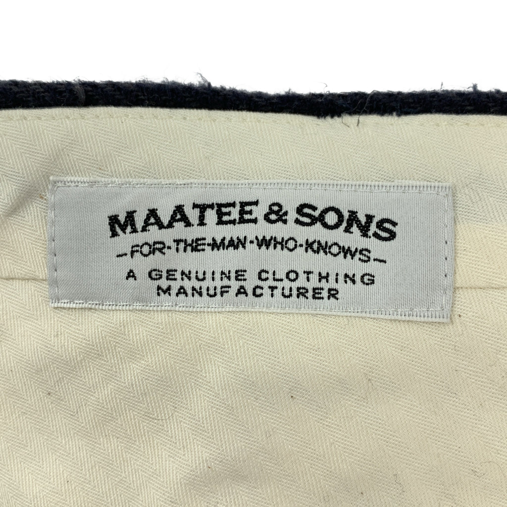 MAATEE&SONS / マーティー&サンズ | リネン ヘリンボーン スラックス パンツ |