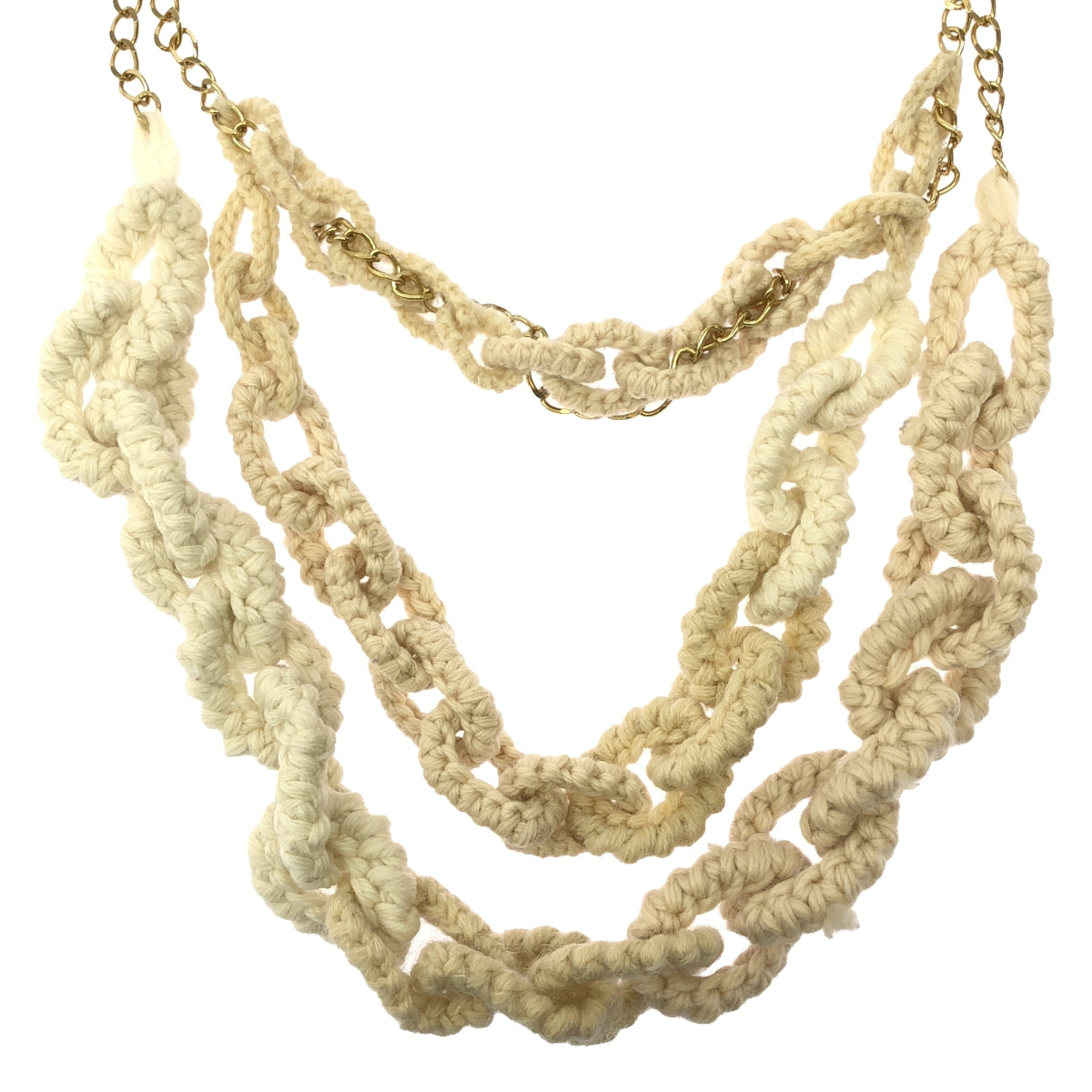 tricot COMME des GARCONS | Knit chain layered necklace |