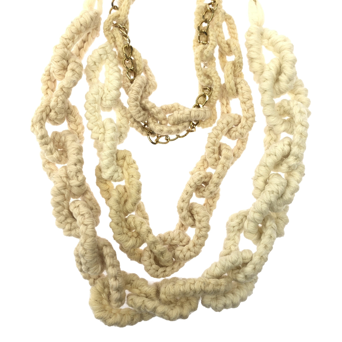 tricot COMME des GARCONS | Knit chain layered necklace |