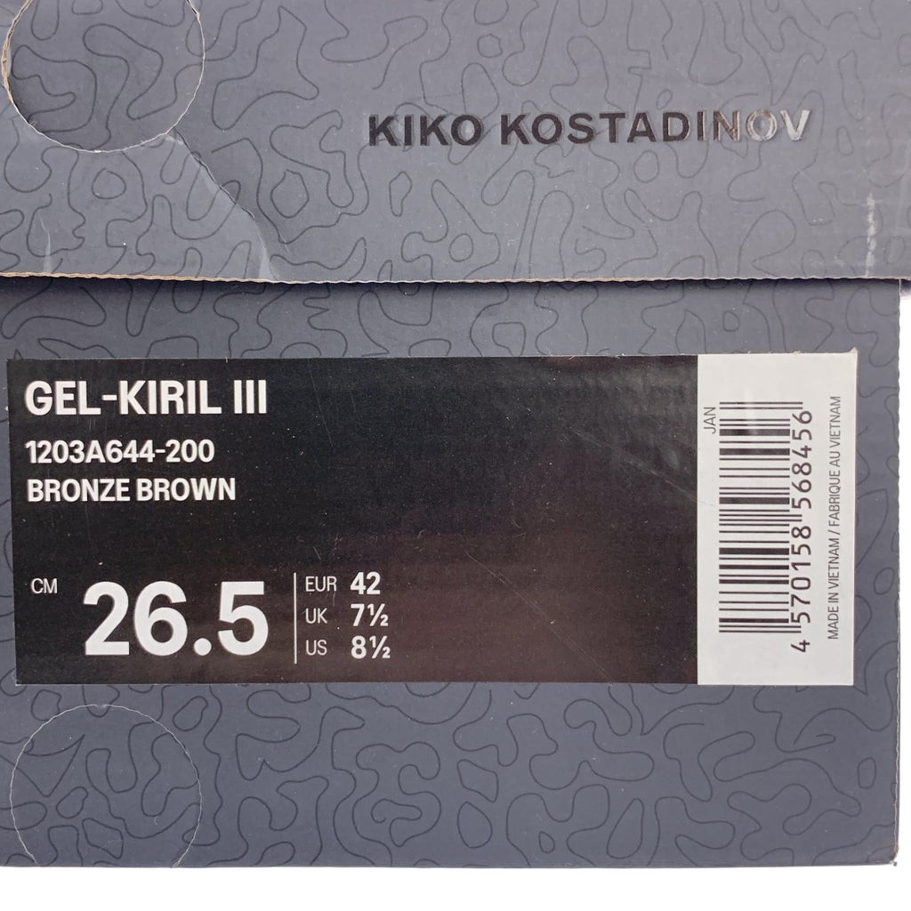 Kiko Kostadinov / キココスタディノフ | 2025SS | × ASICS / アシックスコラボ GEL-KIRIL III ゲルキリル3 スニーカー | 26.5 | メンズ