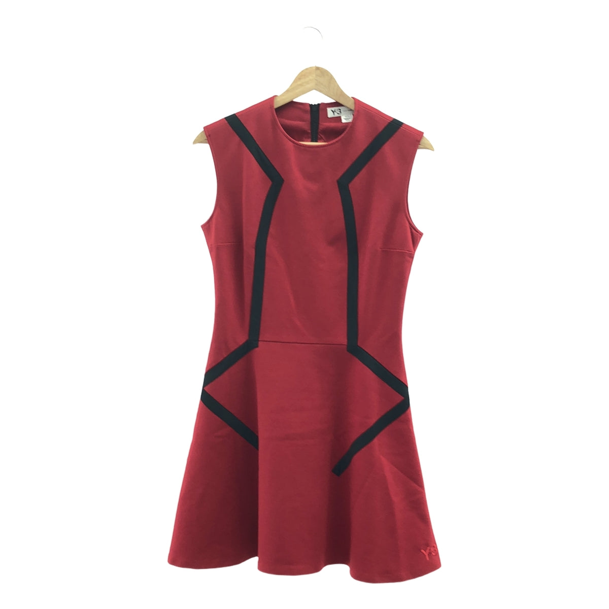 Y-3 / 와이슬리 | 테이핑 민소매 백 Zip 원피스 | M | 레드 / 블랙 | 여성