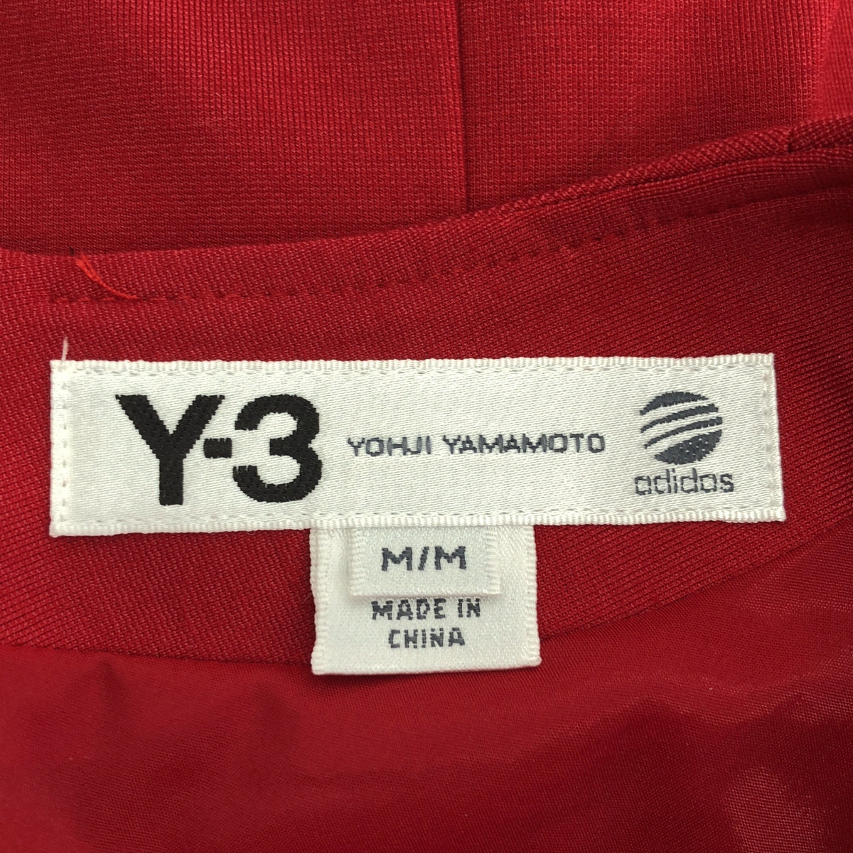 Y-3 / ワイスリー | テーピング ノースリーブ バックジップ ワンピース | M | レッド / ブラック | レディース