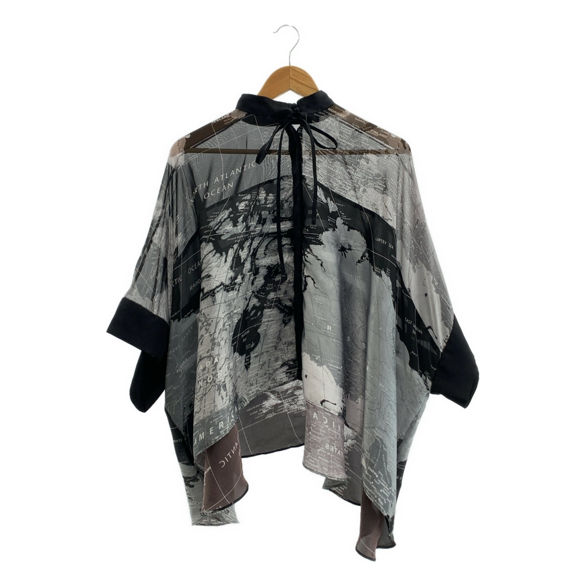 sacai / 사카이 | 월드맵 쉬폰 셔츠 |