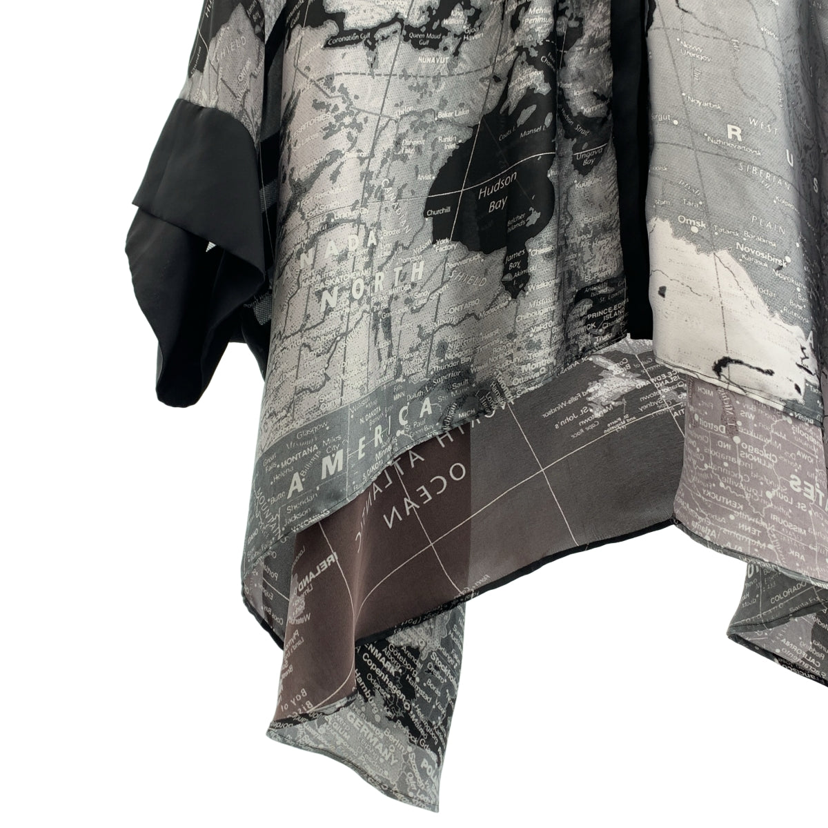 sacai | 世界地圖雪紡襯衫 |