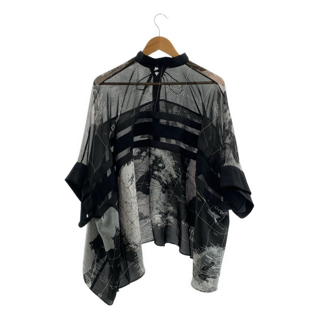 sacai / 사카이 | 월드맵 쉬폰 셔츠 |