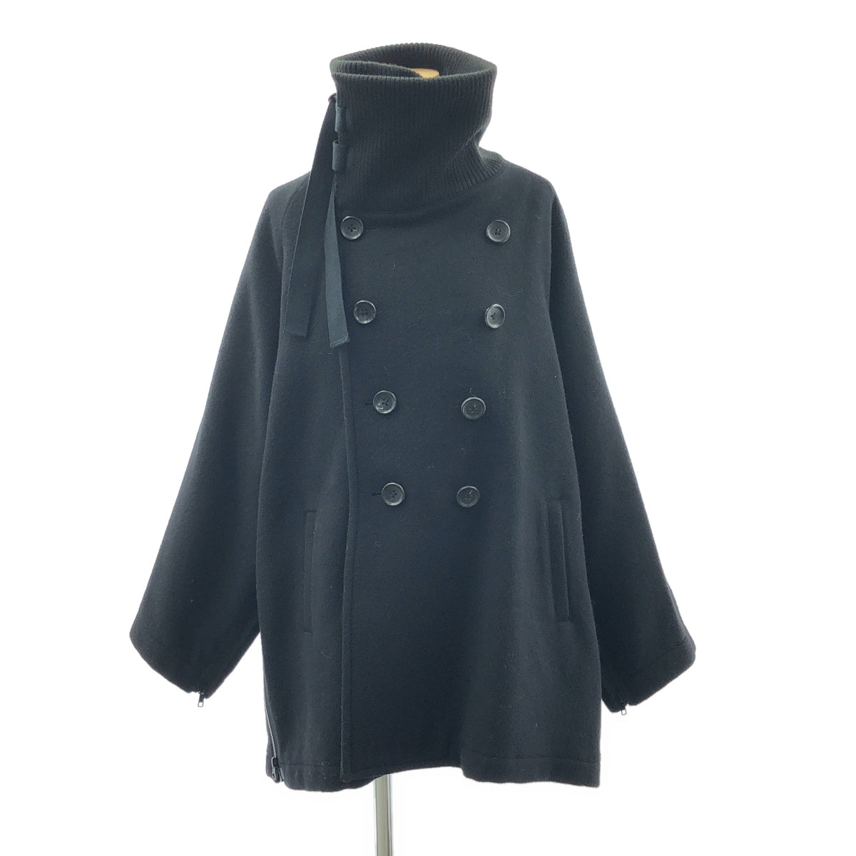 B YOHJI YAMAMOTO | 羊毛大衣拉鍊外套 | 尺寸 1 | 女款