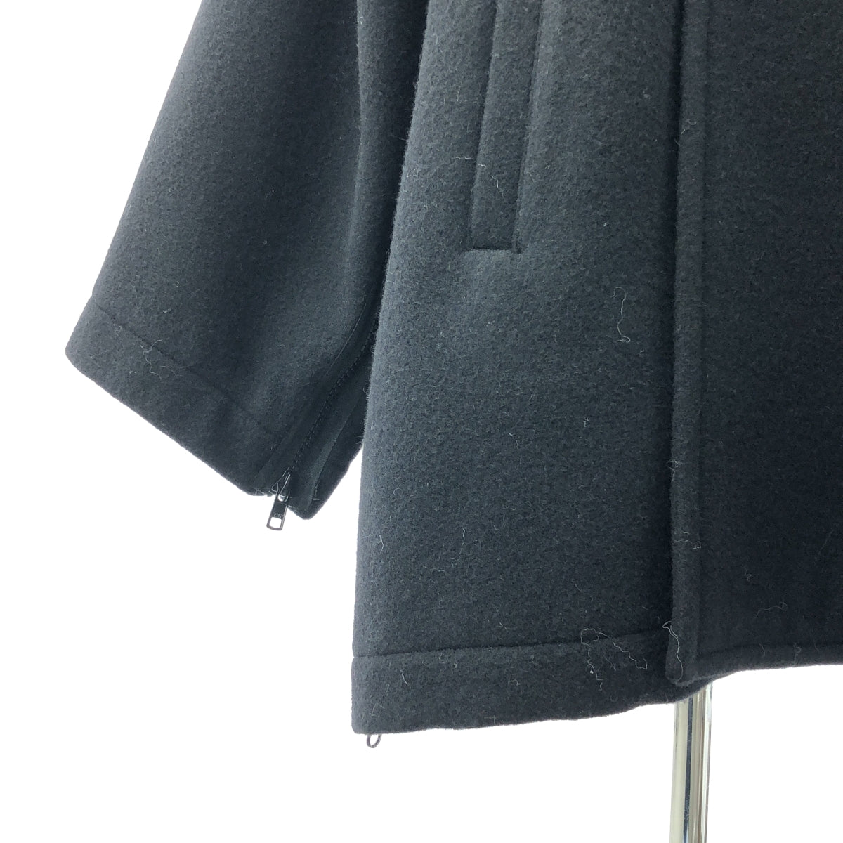 B YOHJI YAMAMOTO | 羊毛大衣拉鍊外套 | 尺寸 1 | 女款