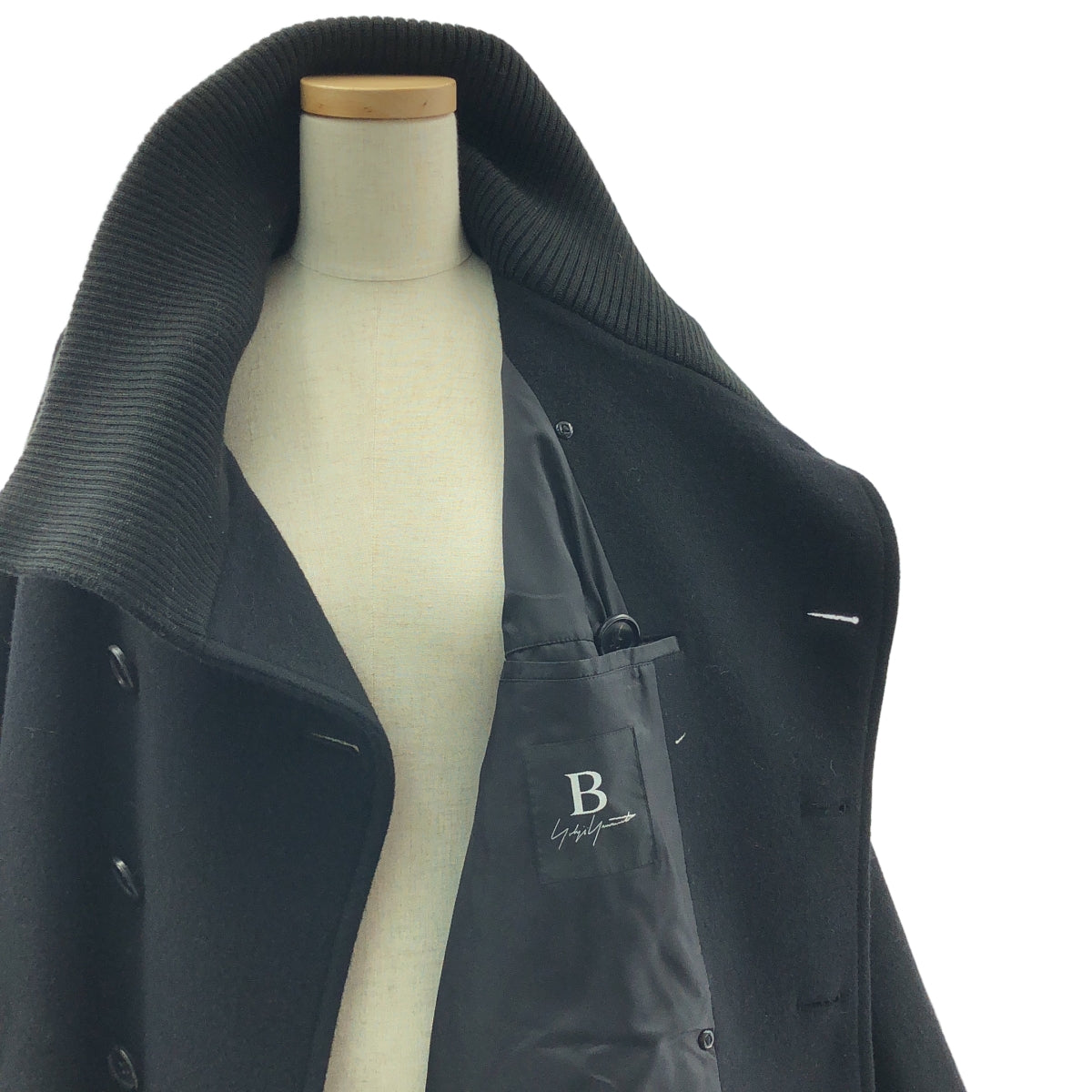 B YOHJI YAMAMOTO | 羊毛大衣拉鍊外套 | 尺寸 1 | 女款