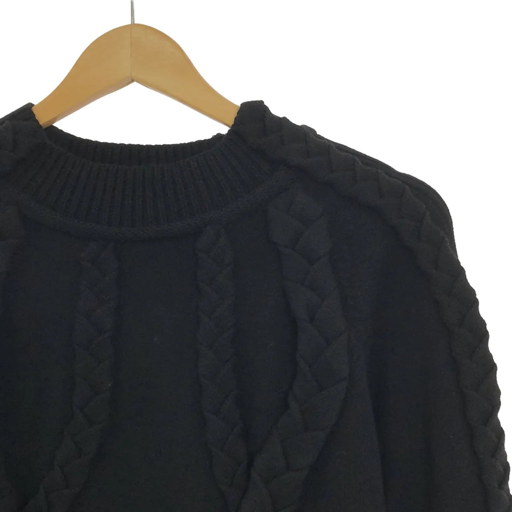 UN3D / アンスリード | ケーブル ロング ニットプルオーバー | F | ブラック | レディース