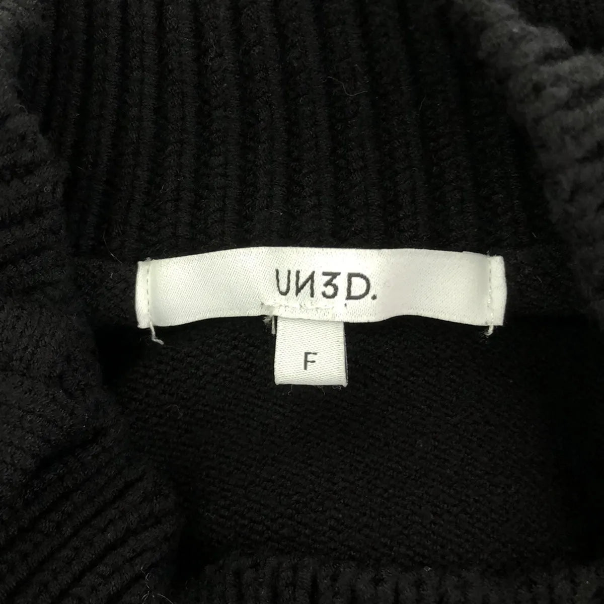 UN3D / アンスリード | ケーブル ロング ニットプルオーバー | F | ブラック | レディース