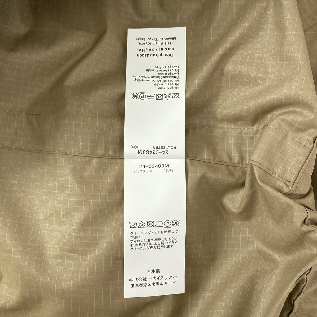 sacai / 사카이 | 2024AW | Rip Stop Shirt 립스톱 셔츠 | 3 | 남성
