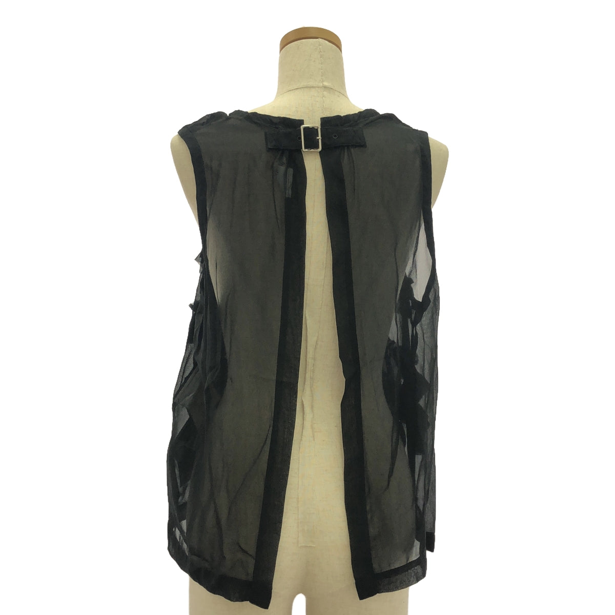 COMME des GARCONS | 2015SS | Polyester ruffled back adjuster sheer vest | M | Women's