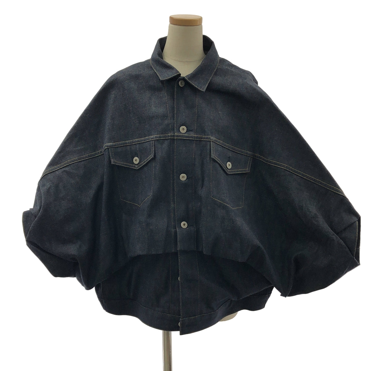 【美品】  JUNYA WATANABE / ジュンヤワタナベ | 2023SS | オーバーサイズ デニム ジャケット | XS | ネイビー | レディース