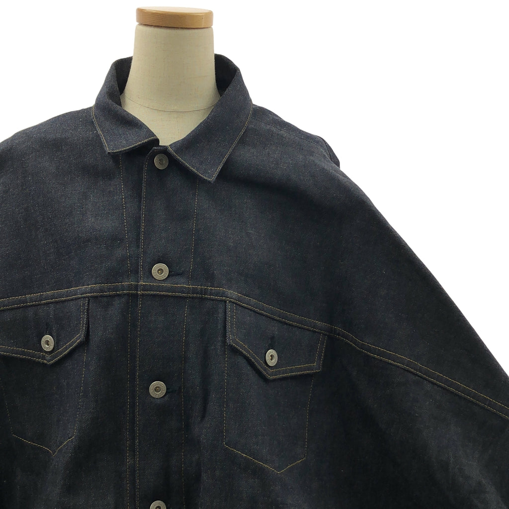 【美品】  JUNYA WATANABE / ジュンヤワタナベ | 2023SS | オーバーサイズ デニム ジャケット | XS | ネイビー | レディース