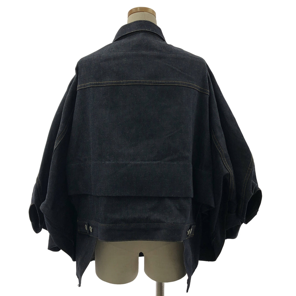 【美品】  JUNYA WATANABE / ジュンヤワタナベ | 2023SS | オーバーサイズ デニム ジャケット | XS | ネイビー | レディース