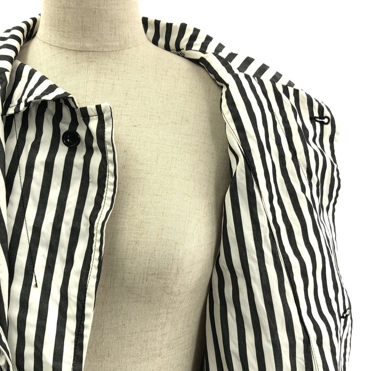 BLACK COMME des GARCONS / 블랙콤 데 갤슨 | 2014SS | 스트라이프 레이어드 테일러드 재킷 | XXL |