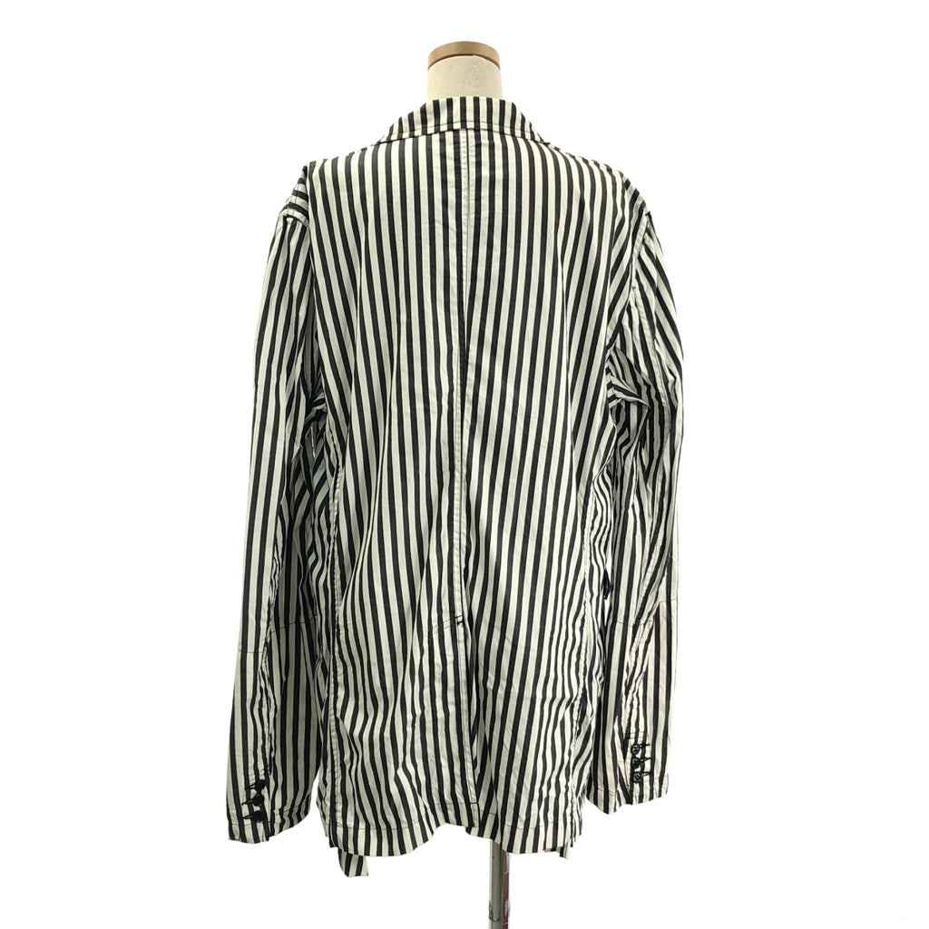 BLACK COMME des GARCONS / 블랙콤 데 갤슨 | 2014SS | 스트라이프 레이어드 테일러드 재킷 | XXL |