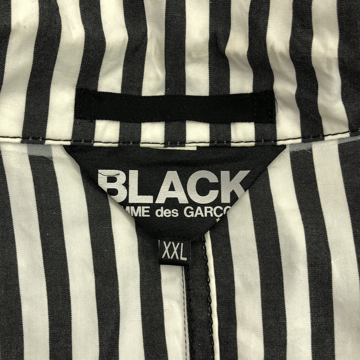 BLACK COMME des GARCONS / 블랙콤 데 갤슨 | 2014SS | 스트라이프 레이어드 테일러드 재킷 | XXL |