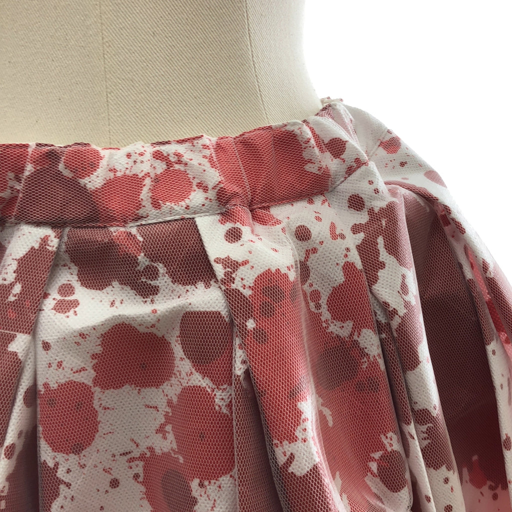 COMME des GARCONS / コムデギャルソン | 2025SS | チュール ドッキング 総柄 プリント タック ボリューム イージースカート | XS | レディース