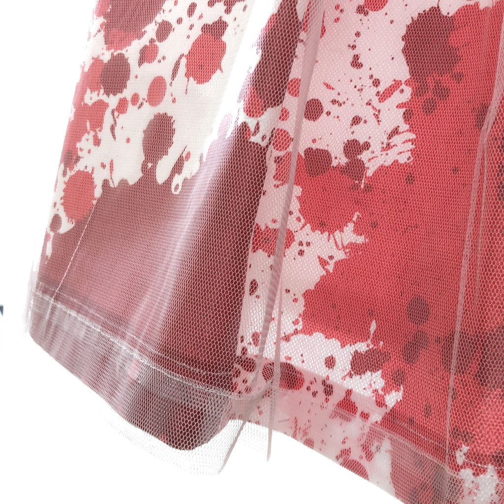 COMME des GARCONS / コムデギャルソン | 2025SS | チュール ドッキング 総柄 プリント タック ボリューム イージースカート | XS | レディース