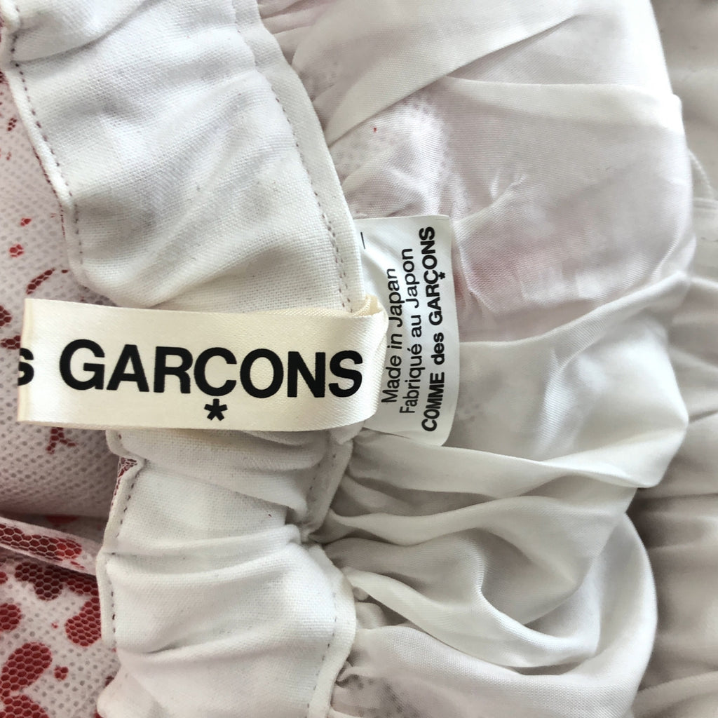 COMME des GARCONS / コムデギャルソン | 2025SS | チュール ドッキング 総柄 プリント タック ボリューム イージースカート | XS | レディース