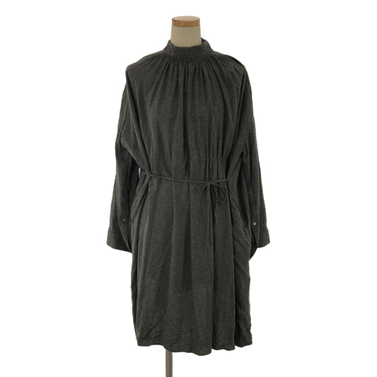 [Beautiful Condition] Rito | Rayon Drawstring Gathered Volume Dress | Size 38 | Charcoal Gray | Women's