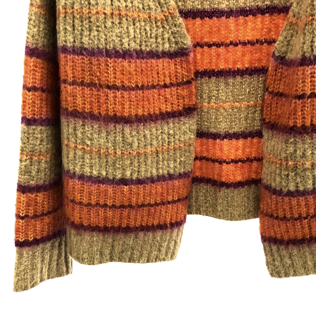 PERVERZE / パーバーズ | Stripe Mohair Wide Cardigan ボーダー モヘヤ カーディガン | F | マルチカラー | レディース
