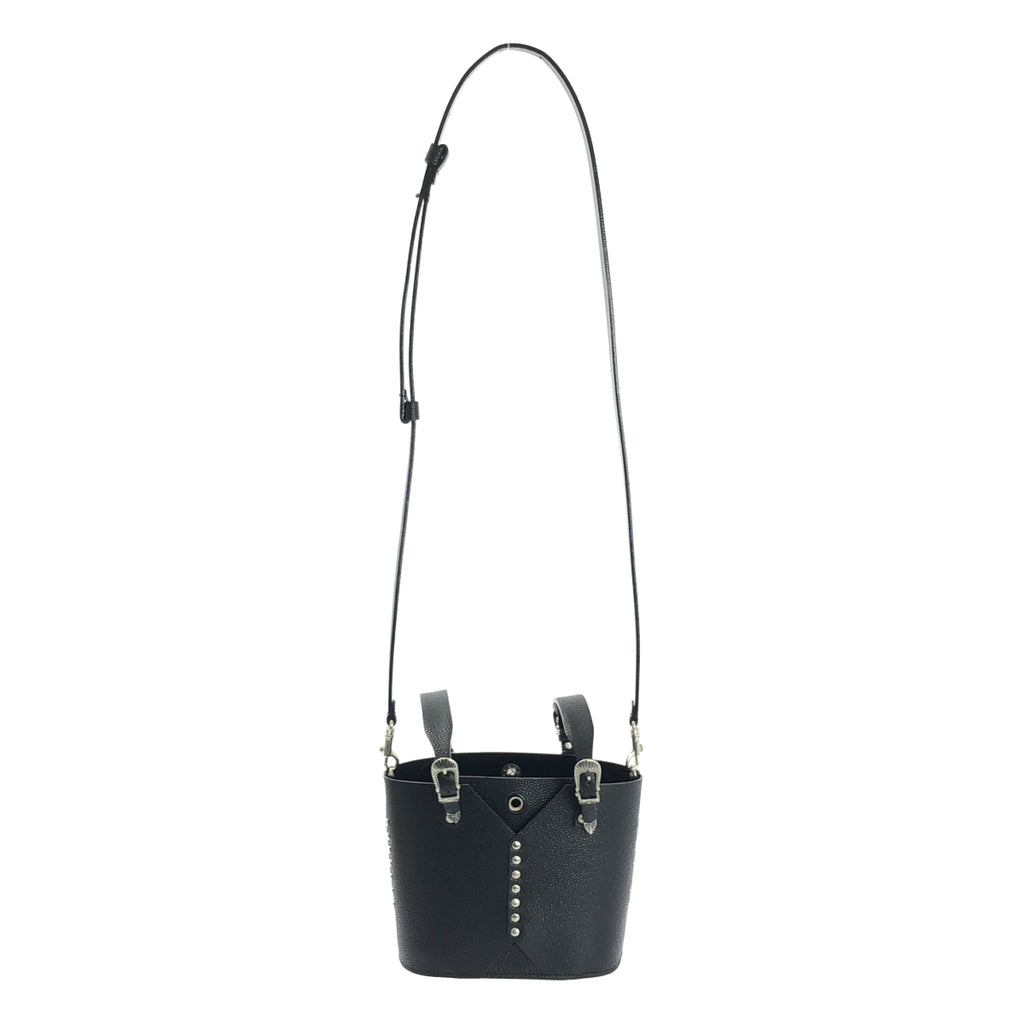 【美品】  TOGA / トーガ | TOO LEATHER TOTE BAG MINI スタッズ レザー トートバッグ | ブラック | レディース
