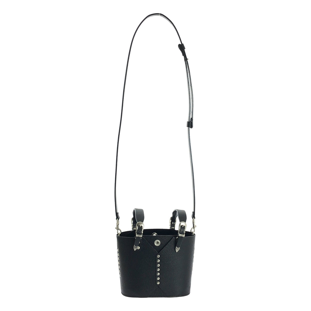 【美品】  TOGA / トーガ | TOO LEATHER TOTE BAG MINI スタッズ レザー トートバッグ | ブラック | レディース