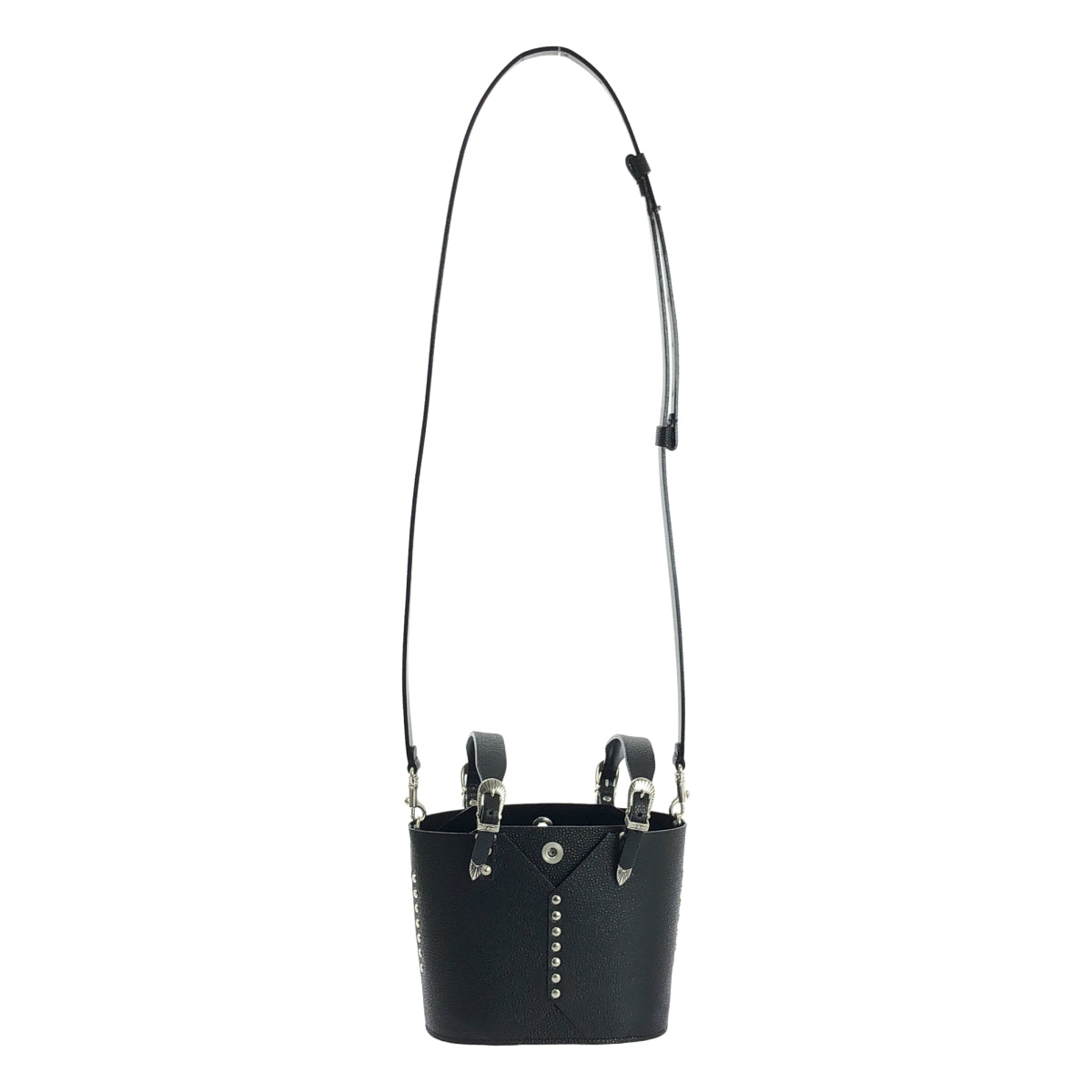 【美品】  TOGA / トーガ | TOO LEATHER TOTE BAG MINI スタッズ レザー トートバッグ | ブラック | レディース
