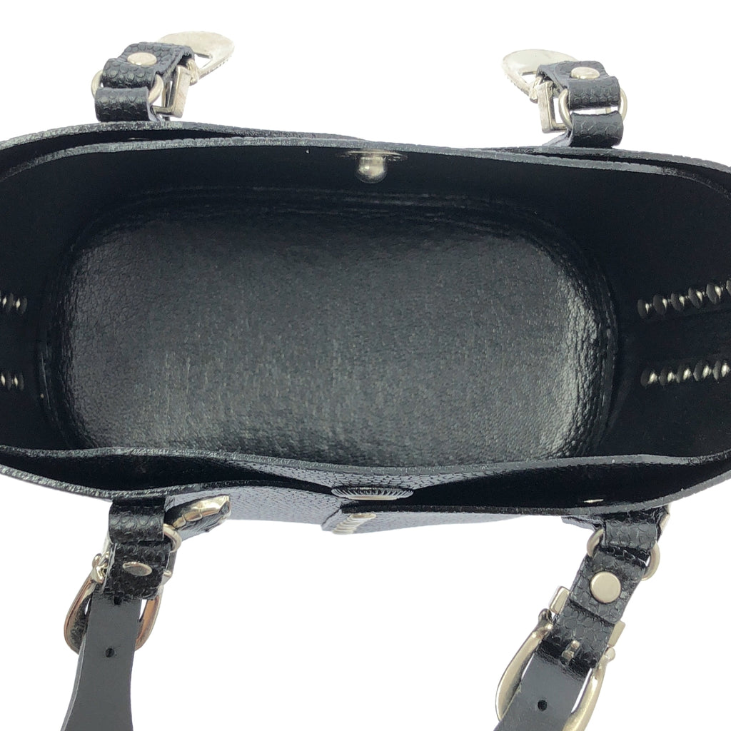 【美品】  TOGA / トーガ | TOO LEATHER TOTE BAG MINI スタッズ レザー トートバッグ | ブラック | レディース