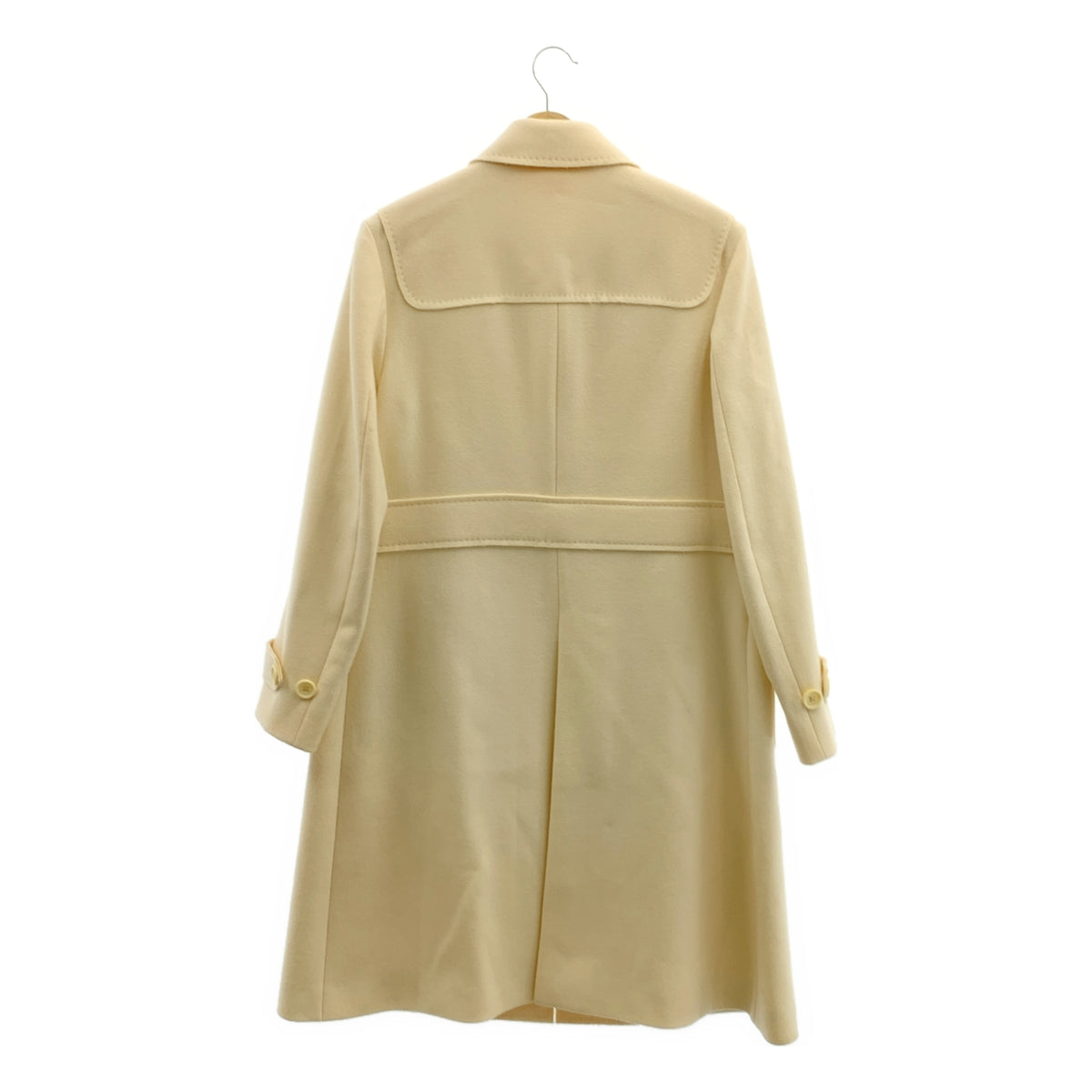 hLam / Lamb | 羊毛單排扣大衣 | 全襯裡 | 尺寸 42 | 象牙色 | 女款